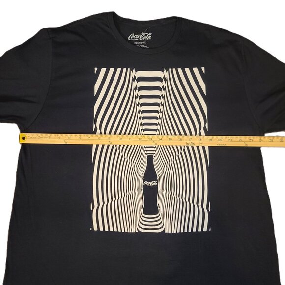 COCA-COLA Men's Black Short Sleeve 100% Cotton Tee Size 2X (50-52) - Picture 8 of 10